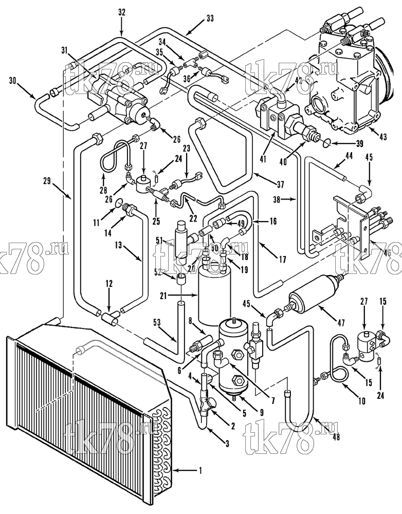 Каталог запчастей для Thermo King CBci, CBci2 & CB REFRIGERATION - CONDENSER (20s, Before 6/91)