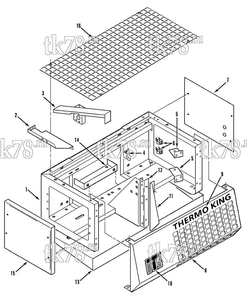 Каталог запчастей для Thermo King CBci, CBci2 & CB STRUCTURAL CONDENSER - NOSEMOUNT