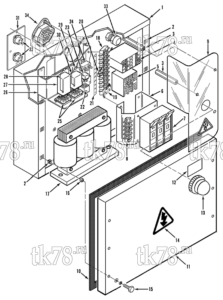 Каталог запчастей для Thermo King CBci, CBci2 & CB CONTROL BOX (20s THREE PHASE, Before 6/92)
