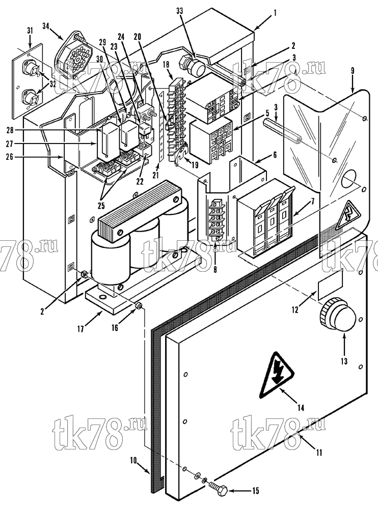 Каталог запчастей для Thermo King  CONTROL BOX (20s THREE PHASE, Before 8/92)