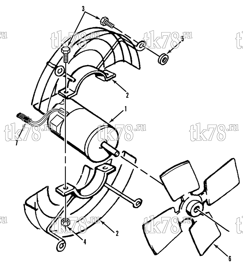 Каталог запчастей для Thermo King  CONDENSER FAN & MOTOR GROUP