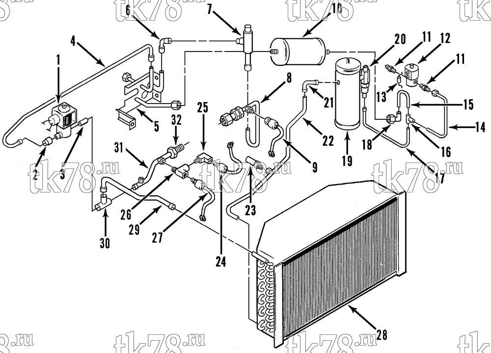 Каталог запчастей для Thermo King  REFRIGERATION COMPONENTS - CONDENSER (10s)