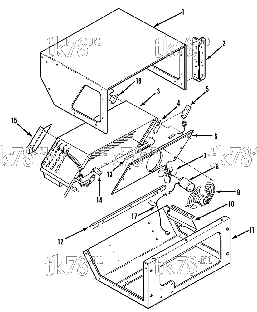 Каталог запчастей для Thermo King  STRUCTURAL ELECTRICAL - EVAPORATOR (Before 8/92)