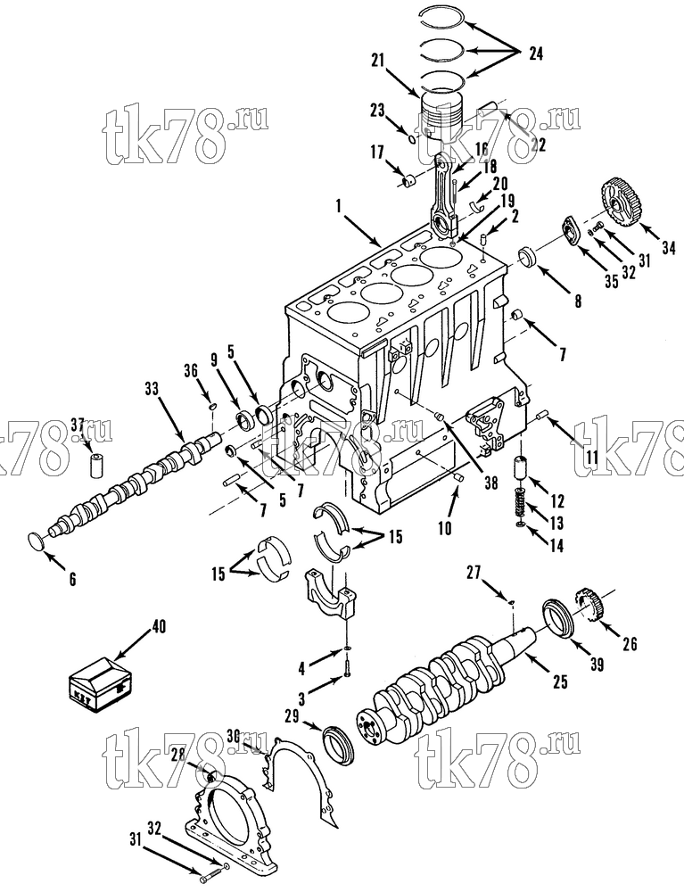 Каталог запчастей для Thermo King  CYLINDER BLOCK GROUP