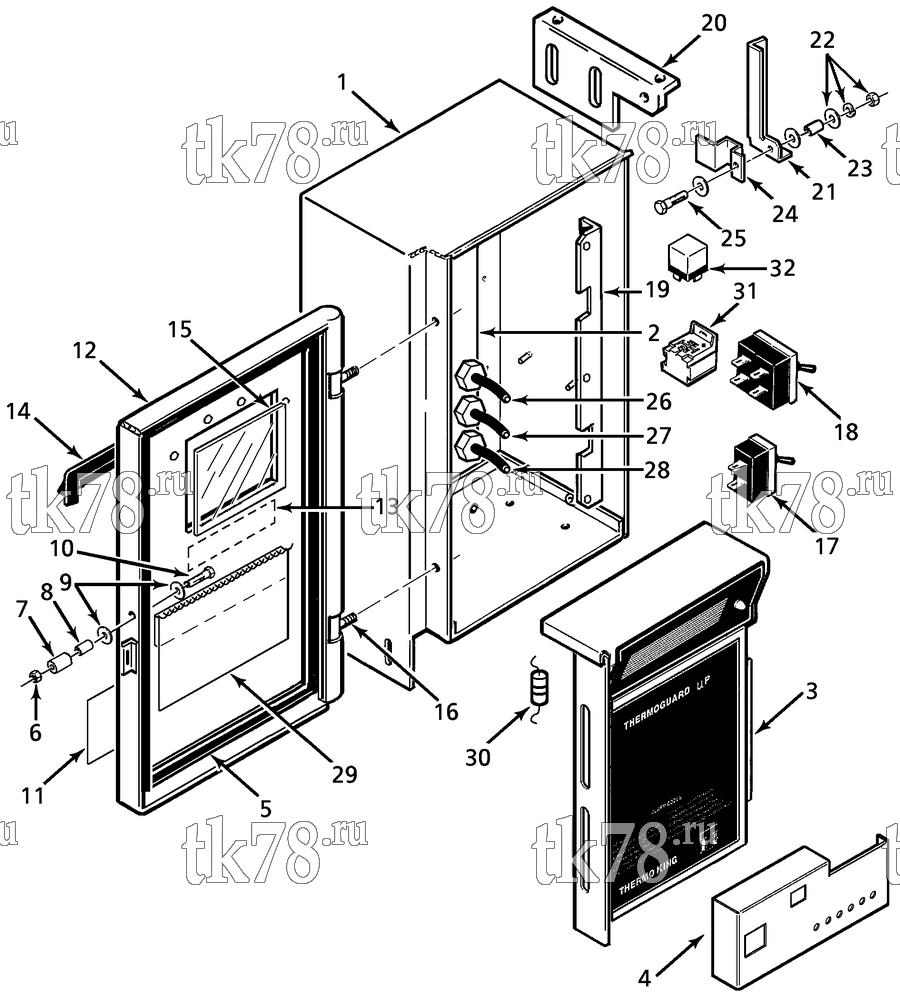 Каталог запчастей для Thermo King CF-II M14A CONTROL BOX ASSEMBLY