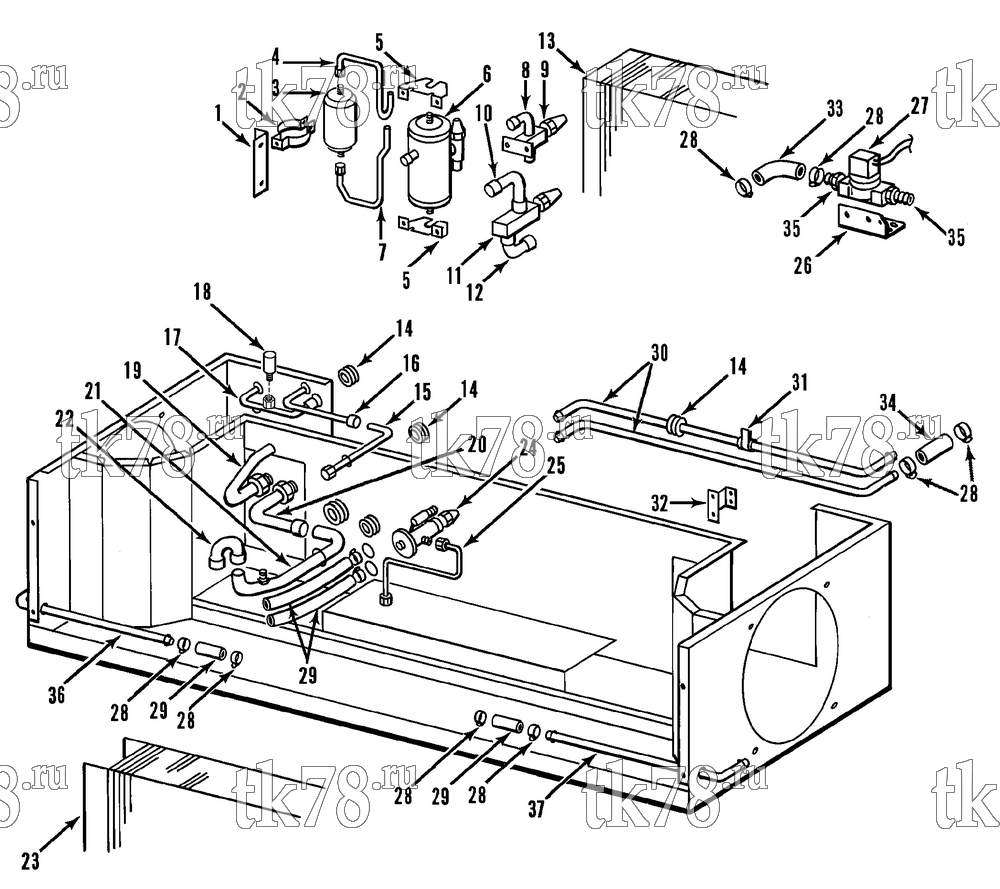 Каталог запчастей для Thermo King  REFRIGERATION COMPONENTS (U1-M1 & U1-M2)