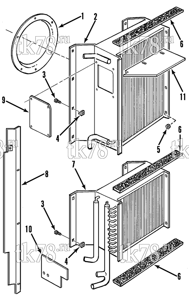 Каталог запчастей для Thermo King  CONDENSER RADIATOR MOUNTING