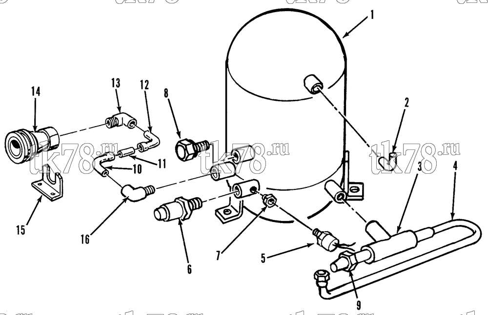 Каталог запчастей для Thermo King CF-III M4A Prepared for Neptune Orient Lines, Ltd. CONDENSER ASSEMBLY - WATER COOLED