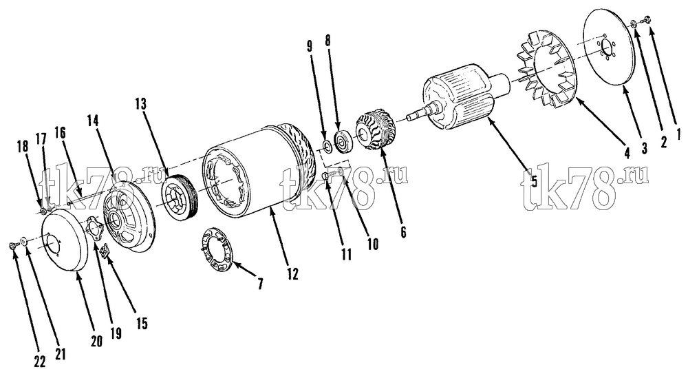 Каталог запчастей для Thermo King CG-II M7 & M7A Prepared for CGM ALTERNATOR ASSEMBLY (M7)