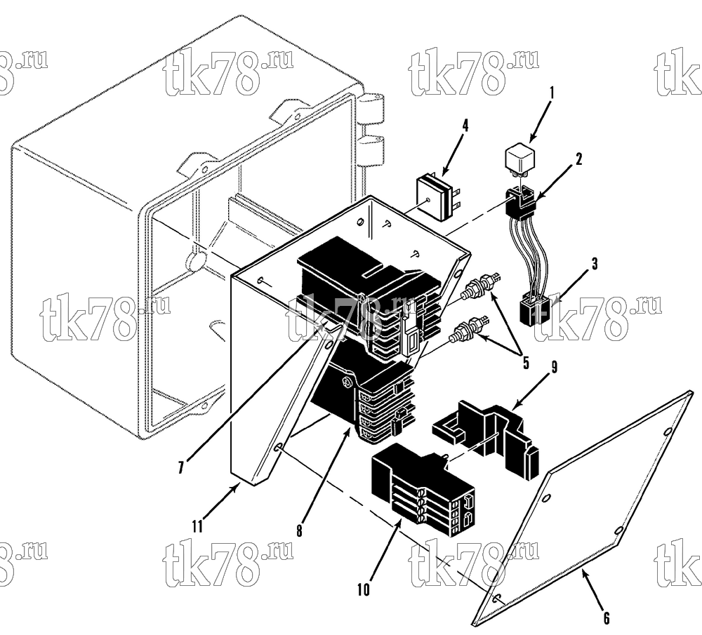 Каталог запчастей для Thermo King KD-II & KD-II MAX HIGH VOLTAGE TRAY - 3 PHASE (Before 3/92)