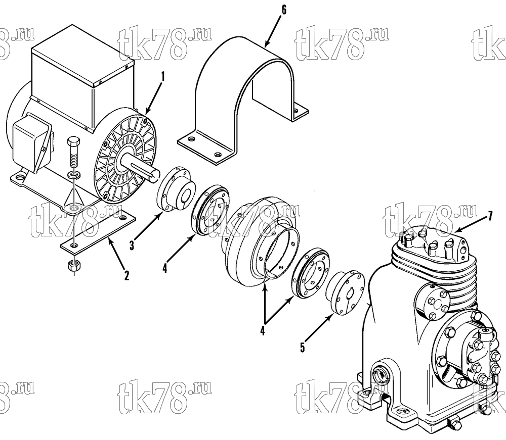 Каталог запчастей для Thermo King EV1, EV2 & EV3 DRIVE COUPLING GROUP (EV3)