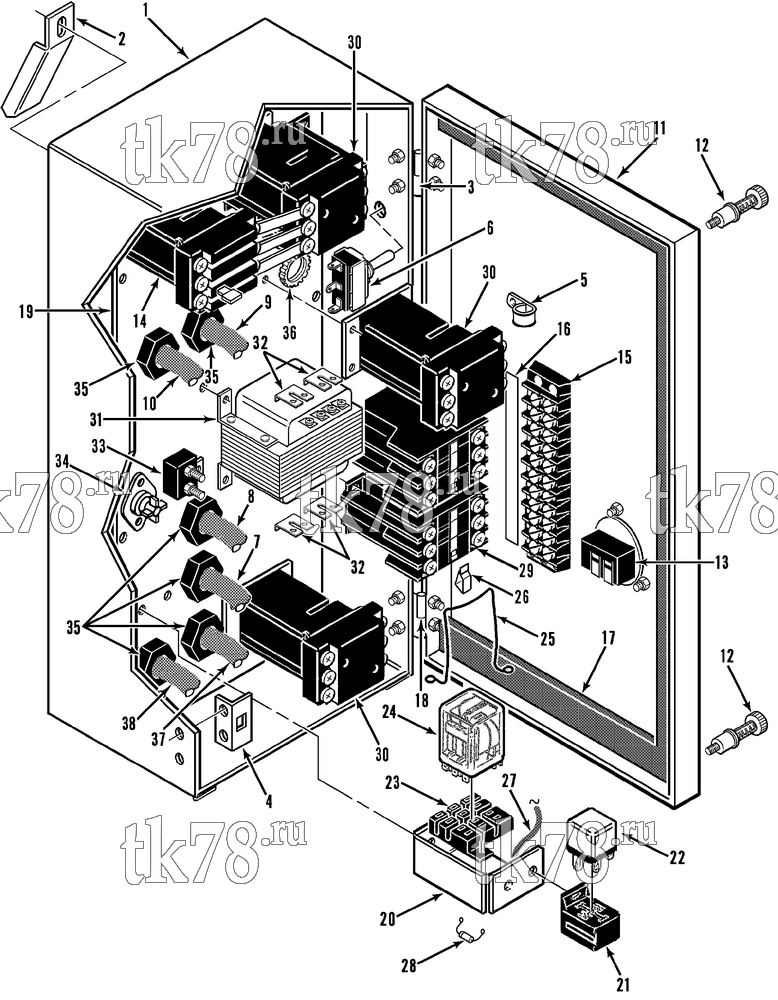 Каталог запчастей для Thermo King  CONTROL BOX ASSEMBLY (EV3)