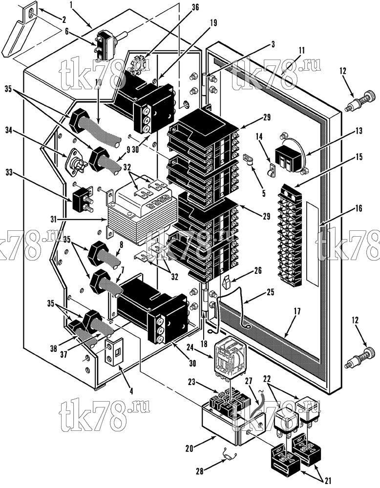 Каталог запчастей для Thermo King  CONTROL BOX ASSEMBLY (EV1)