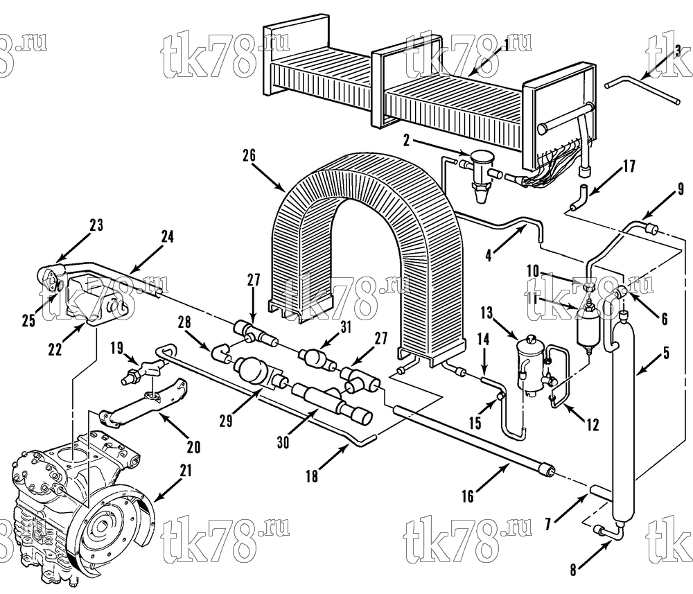 Каталог запчастей для Thermo King CF-II M14G REFRIGERATION COMPONENTS