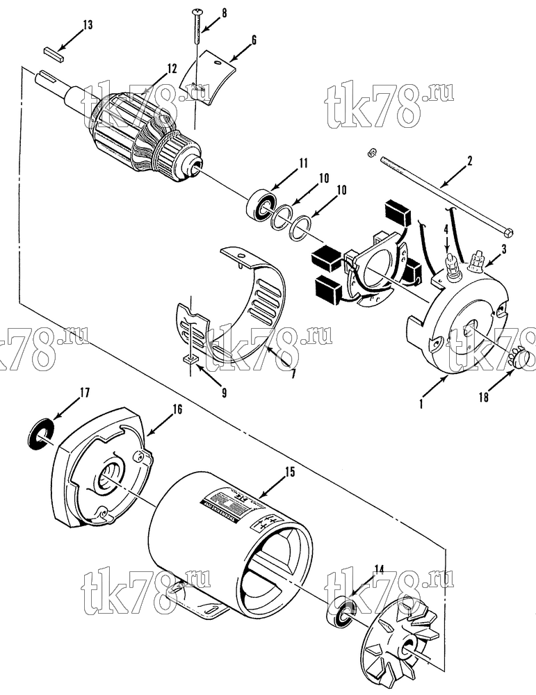 Каталог запчастей для Thermo King Bus Motors Assemblies MOTOR ASSEMBLY 104-322