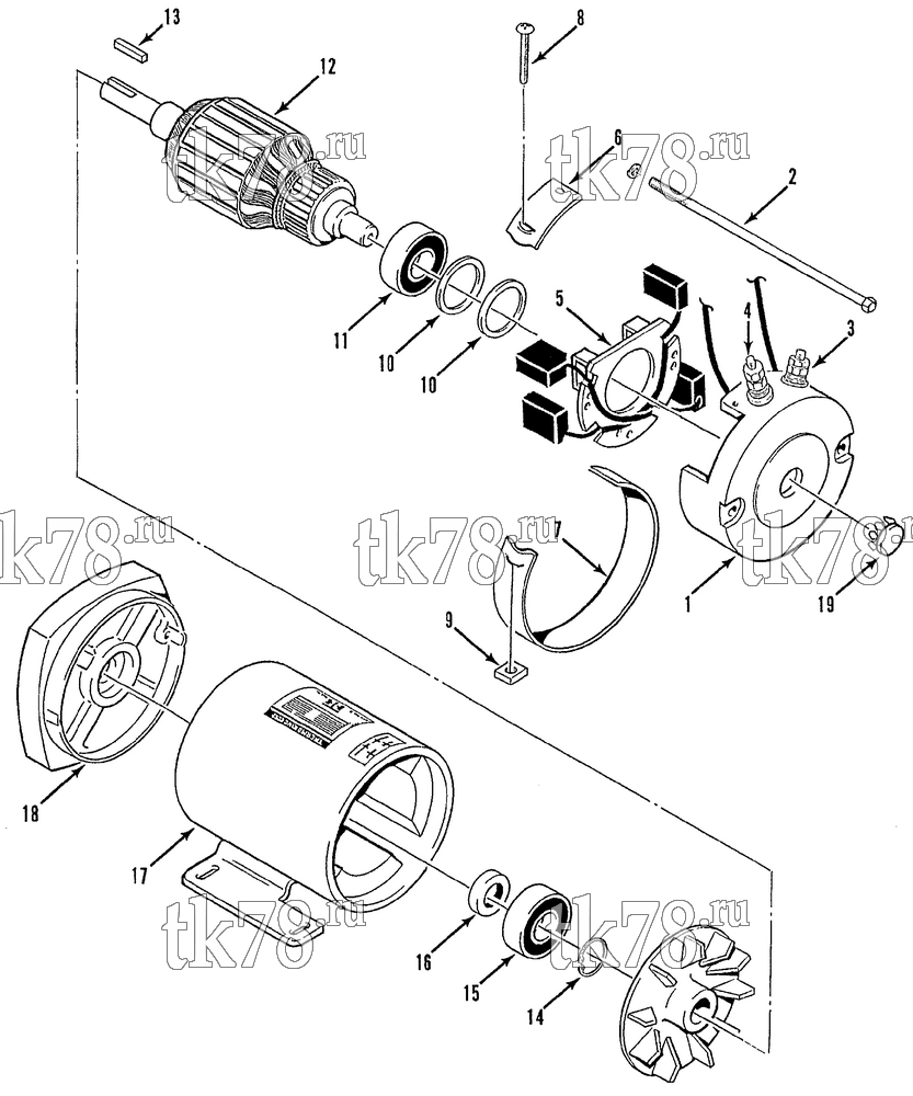 Каталог запчастей для Thermo King Bus Motors Assemblies MOTOR ASSEMBLY 104-321