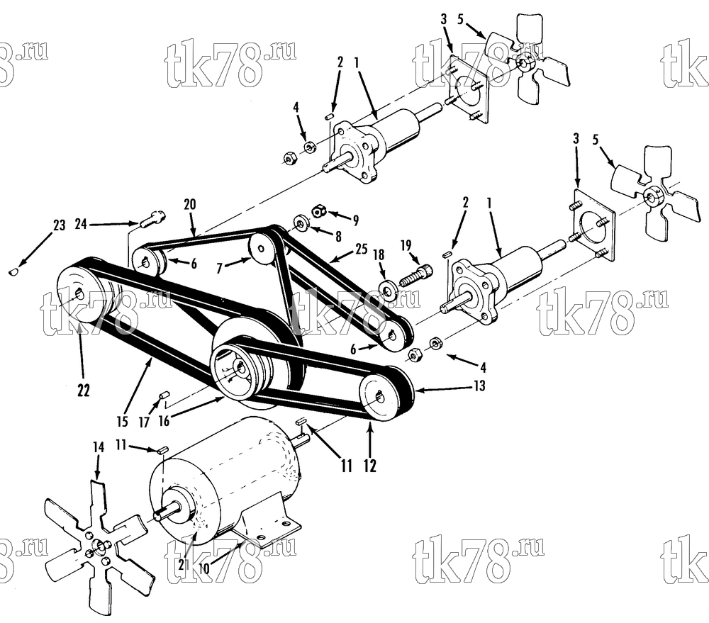 Каталог запчастей для Thermo King  PULLEYS & BELT GROUP