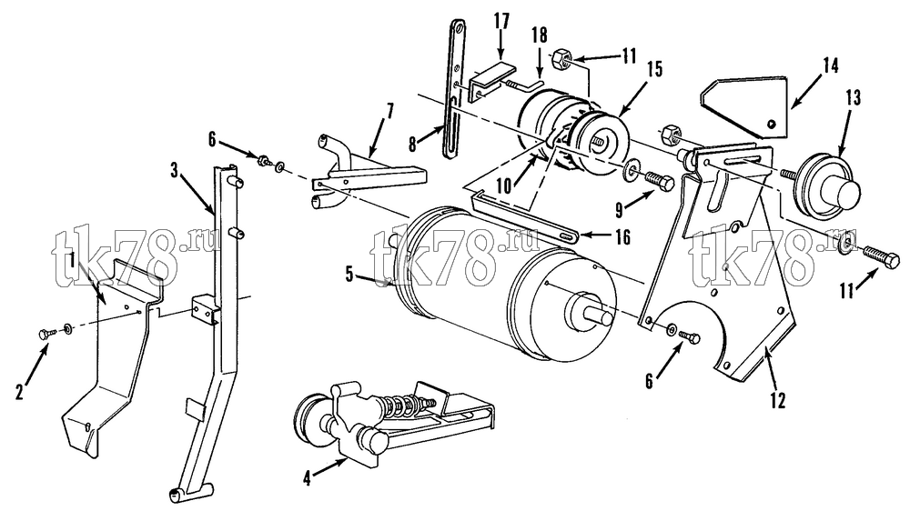 Каталог запчастей для Thermo King McTRL-I 30, 50 & 50 TC EMEIA MOTOR, ALTERNATOR & TENSIONER GROUP