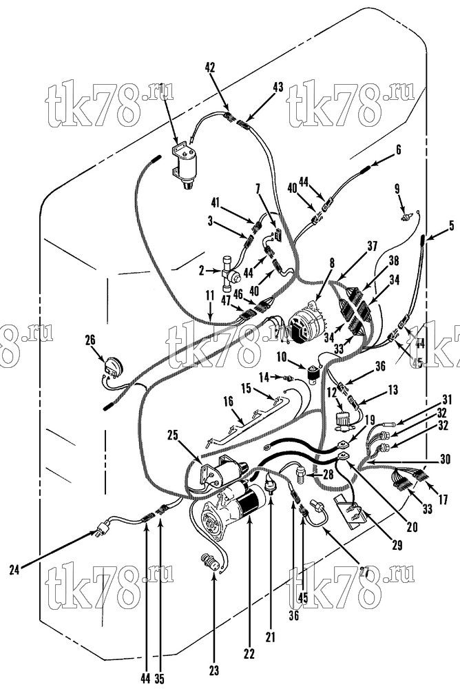 Каталог запчастей для Thermo King SB-III SR & SR MP+ w/di 2.2 Engine ELECTRICAL COMPONENTS (12/90 & Before)