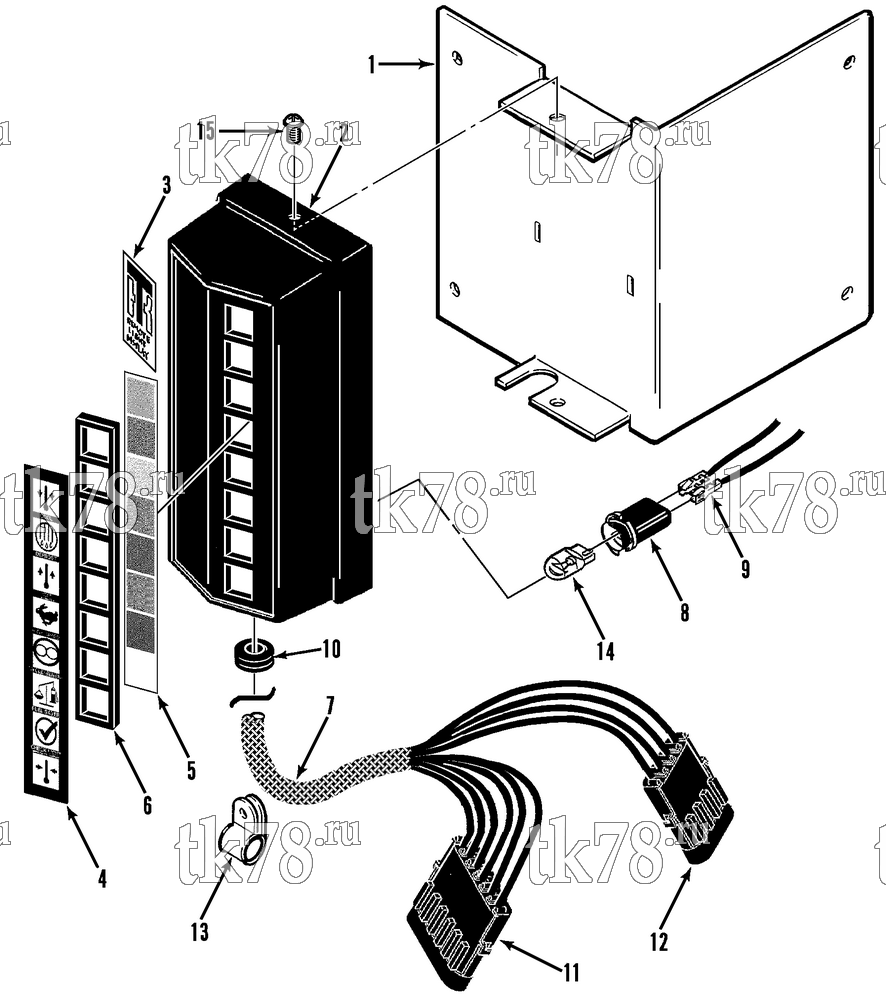 Каталог запчастей для Thermo King SB-III SR & SR MP+ w/di 2.2 Engine REMOTE LIGHT BOX KIT (40-371)