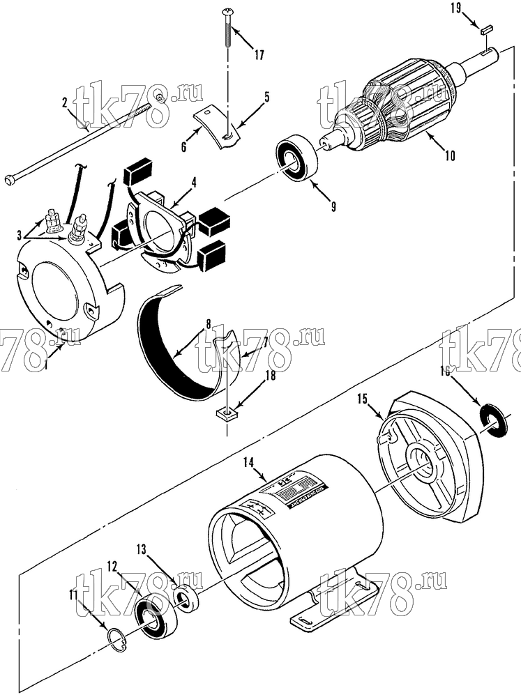 Каталог запчастей для Thermo King Bus Motors Assemblies MOTOR ASSEMBLY 104-502