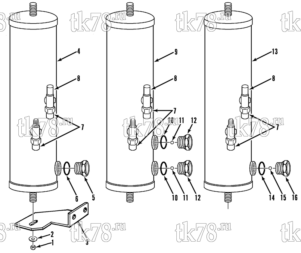 Каталог запчастей для Thermo King  RECEIVER TANK GROUP