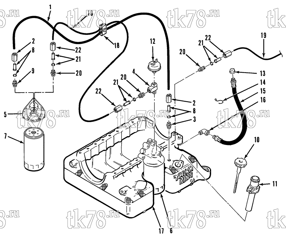 Каталог запчастей для Thermo King SB-II 50 TC BYPASS OIL FILTER (di 2.2)