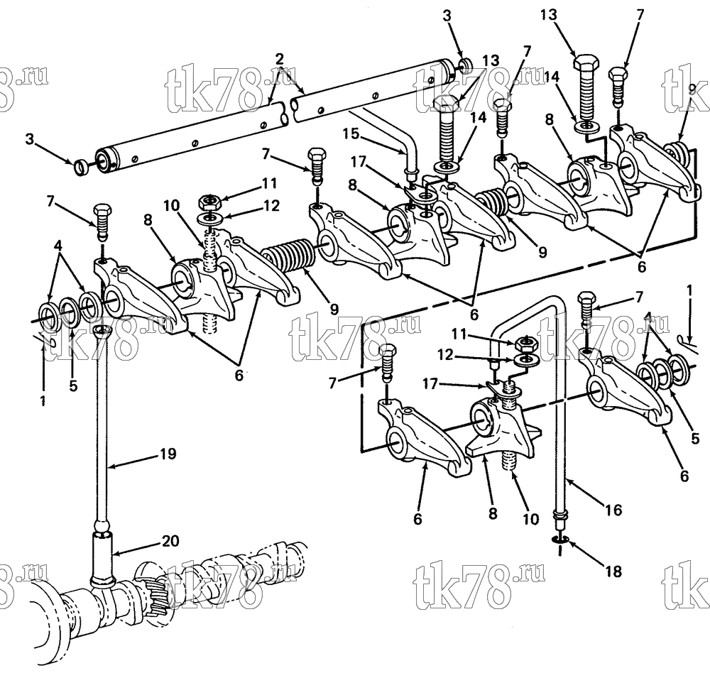 Каталог запчастей для Thermo King GTC-2 ROCKER ARM GROUP