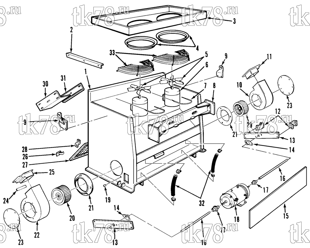 Каталог запчастей для Thermo King  STRUCTURAL COMPONENTS - MOTORS & FANS