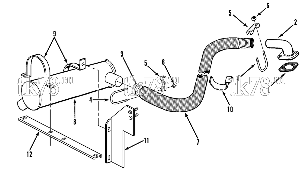 Каталог запчастей для Thermo King  EXHAUST GROUP