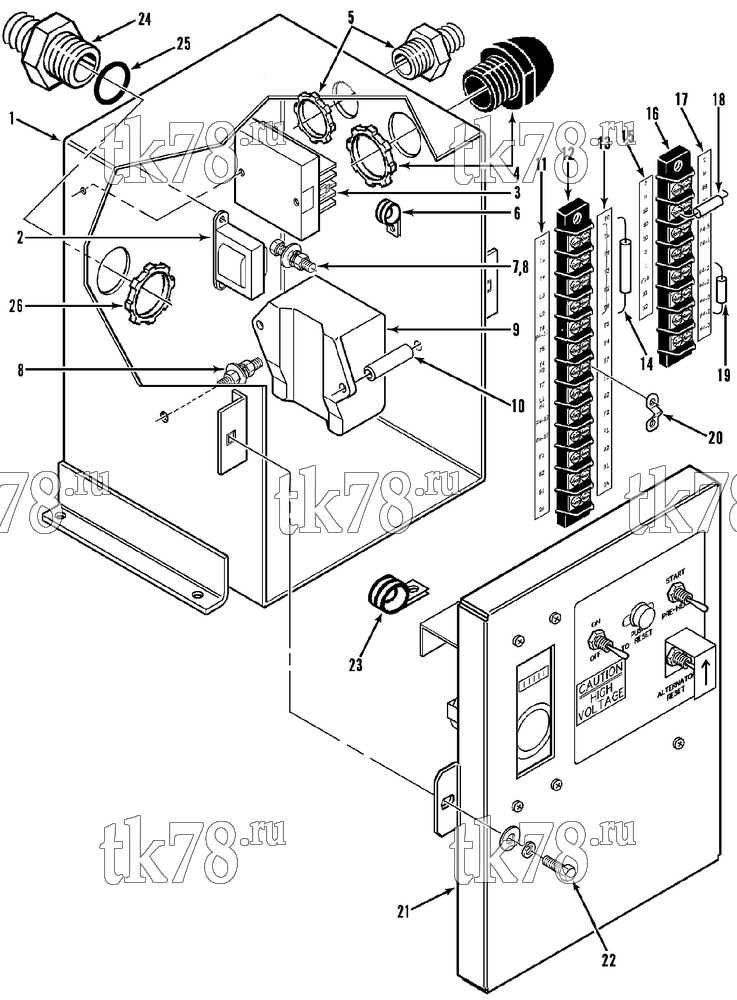 Каталог запчастей для Thermo King CG-II M17, M17A & M17B CONTROL BOX (M17)