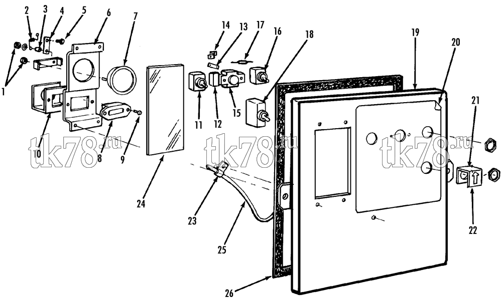 Каталог запчастей для Thermo King CG-II M17, M17A & M17B CONTROL BOX COVER