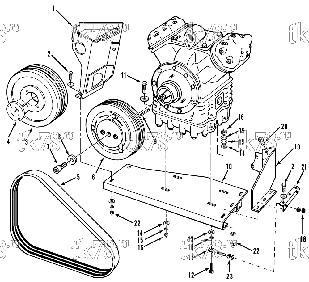 Каталог запчастей для Thermo King T3-M32 INSTALLATION KIT (813071, System w/ C, F or H Suffix)