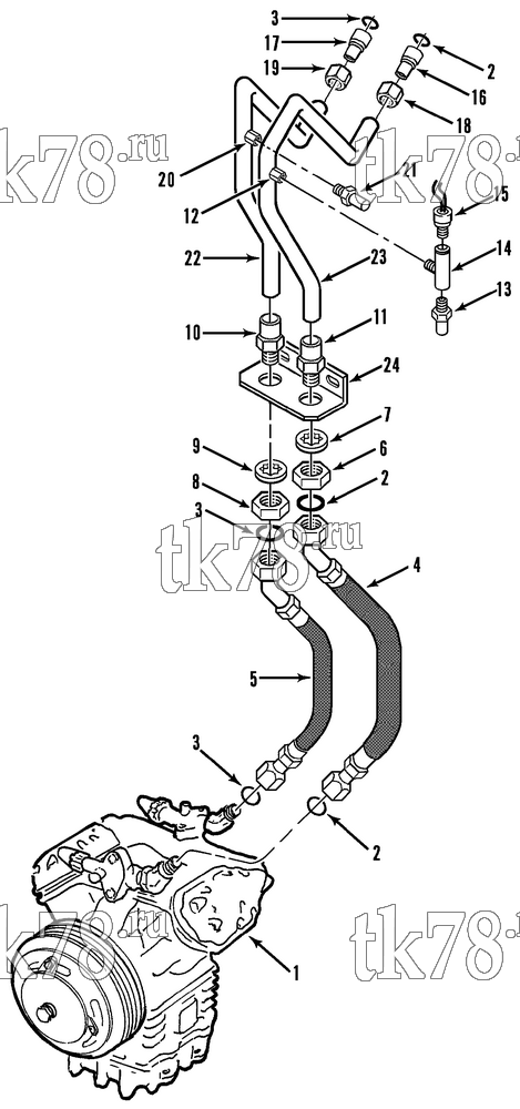 Каталог запчастей для Thermo King  COMPRESSOR CONNECTIONS, HOSES & TUBES