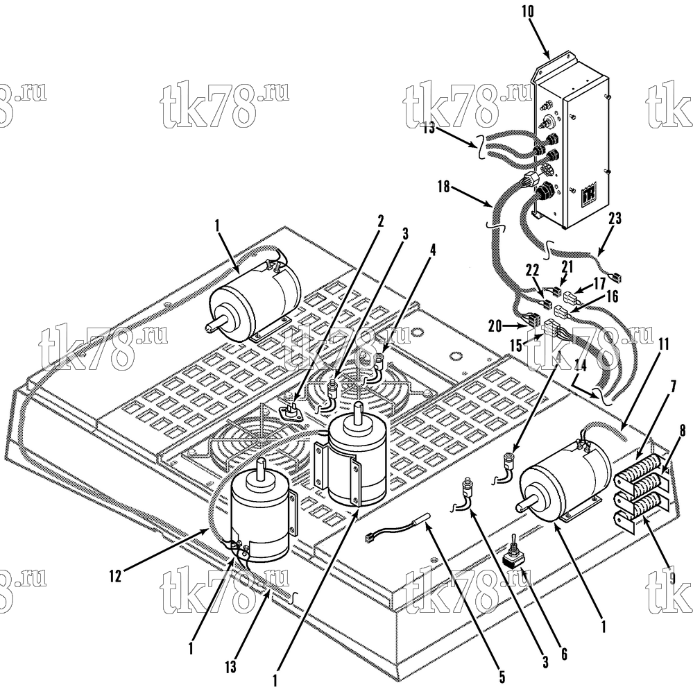 Каталог запчастей для Thermo King RE/D M1 ELECTRICAL COMPONENTS