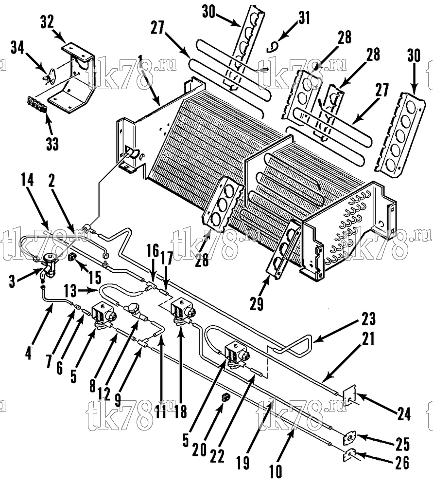 Каталог запчастей для Thermo King  ECT EVAPORATOR - REFRIGERATION