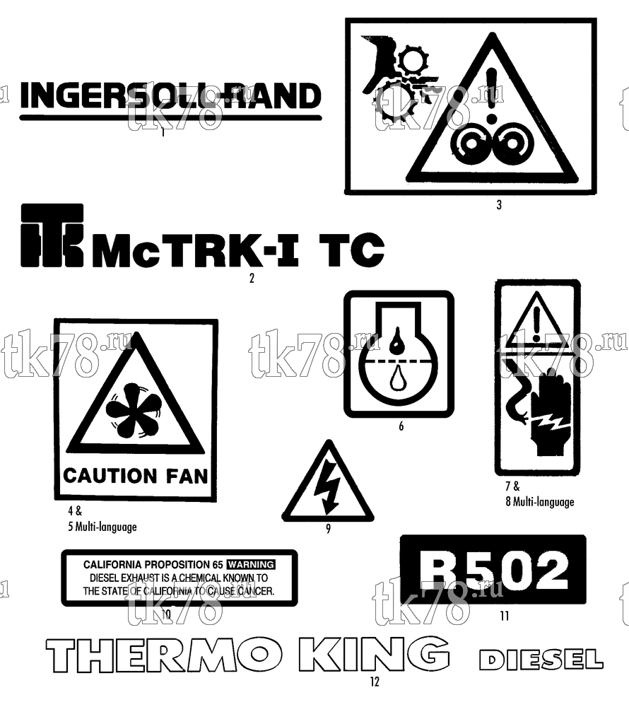 Каталог запчастей для Thermo King  NAMEPLATES