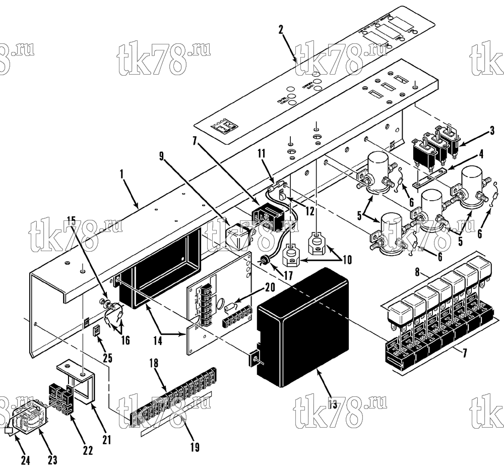 Каталог запчастей для Thermo King  CONTROL PANEL ASSEMBLY (T2-M17)
