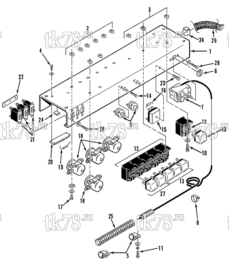 Каталог запчастей для Thermo King  CONTROL PANEL ASSEMBLY (T2-M16)
