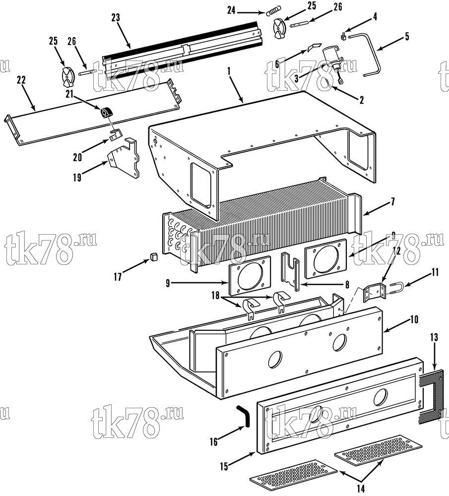 Каталог запчастей для Thermo King McTRK-II 30 & 50 EVAPORATOR COMPARTMENT