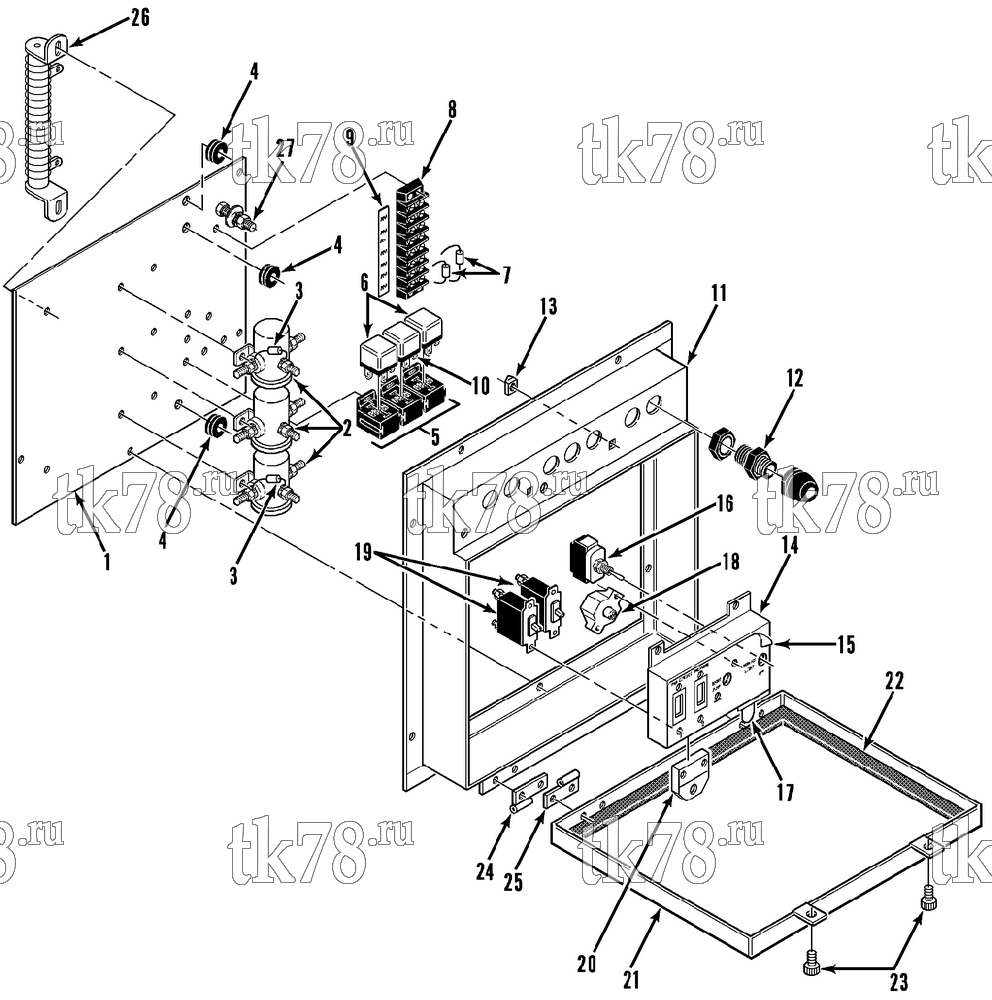 Каталог запчастей для Thermo King  CONTROL BOX ASSEMBLY (THU8 M3)