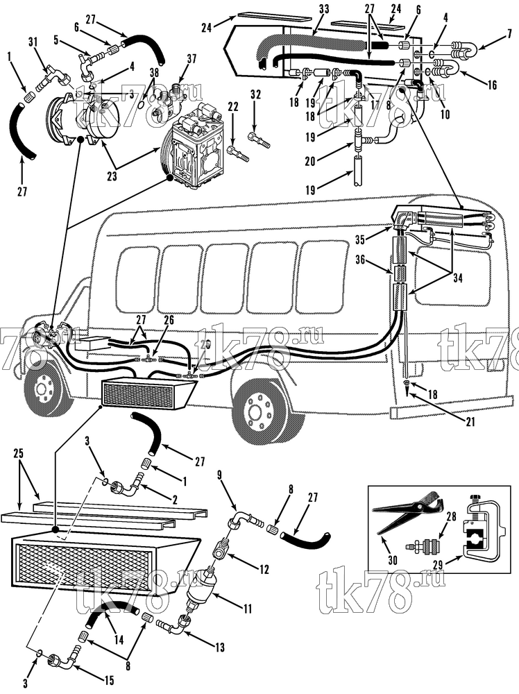 Каталог запчастей для Thermo King ShuttleAIRE Series Bus INSTALLATION GROUP