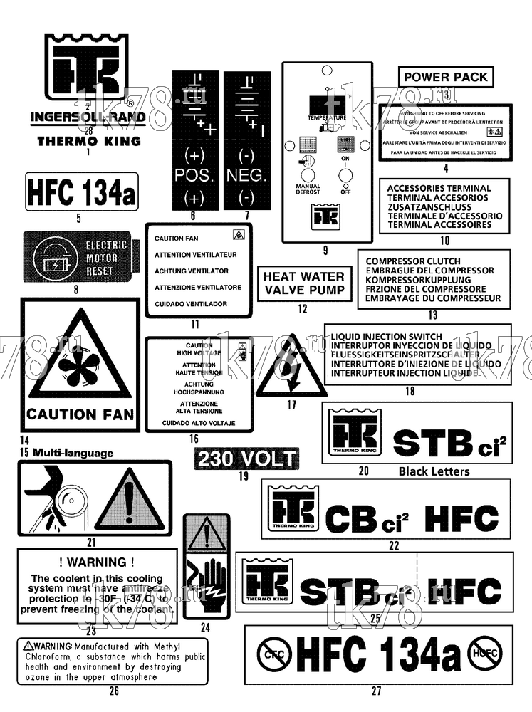 Каталог запчастей для Thermo King  NAMEPLATES