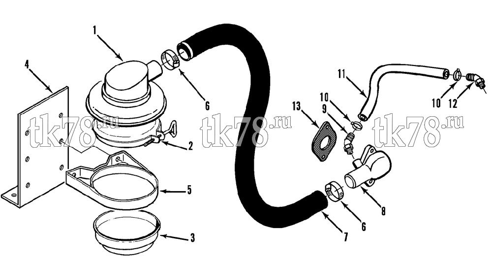 Каталог запчастей для Thermo King CG-II M19 AIR CLEANER GROUP