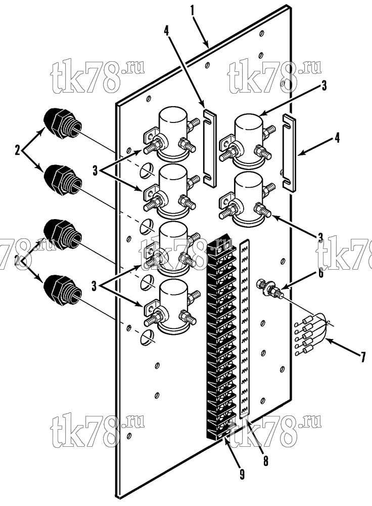 Каталог запчастей для Thermo King  REAR PANEL GROUP - CONTROL BOX (T9-M3)