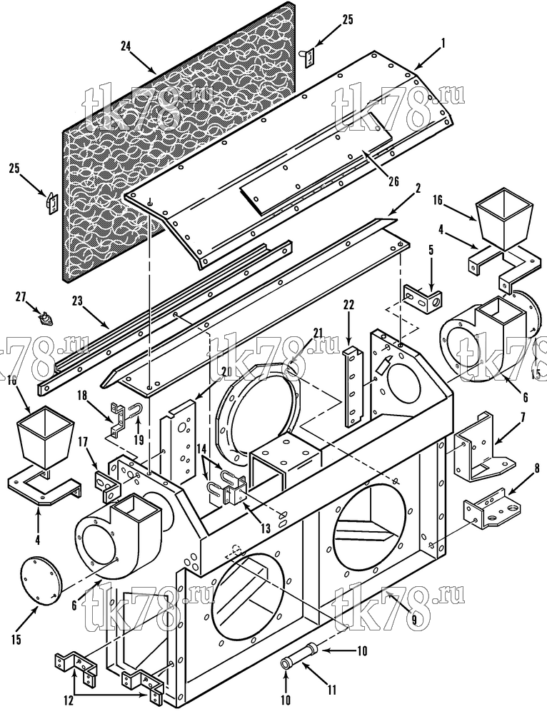 Каталог запчастей для Thermo King  STRUCTURAL COMPONENTS - AIR FILTER (T9-M3)
