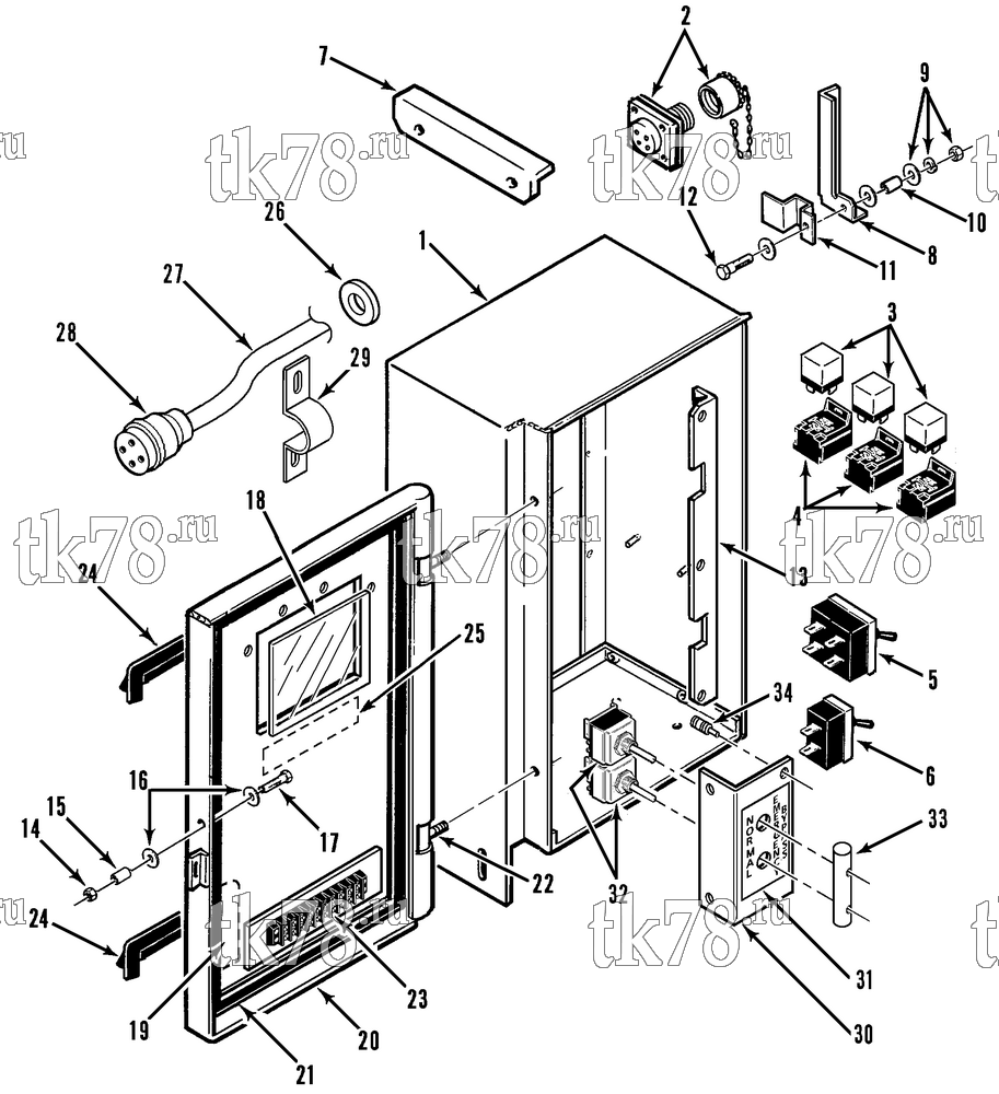 Каталог запчастей для Thermo King CF-III M9, M9A, M9B & M9C Prepared for Hapag Lloyd CONTROL BOX (M9)