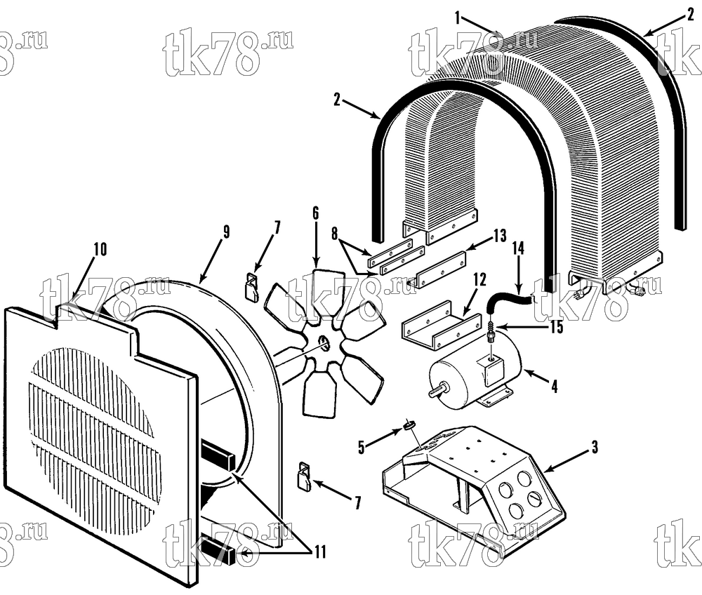 Каталог запчастей для Thermo King  CONDENSER COIL & MOTOR GROUP