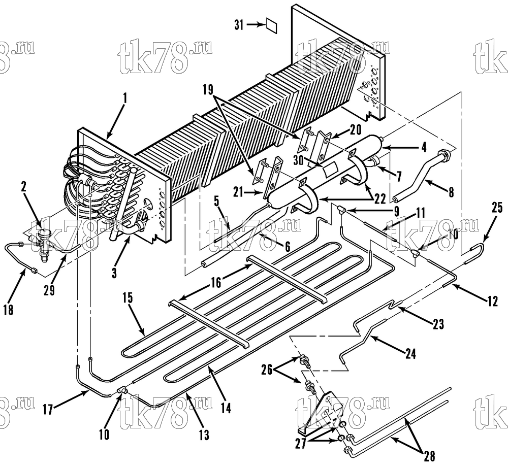 Каталог запчастей для Thermo King  REFRIGERATION - EVAPORATOR