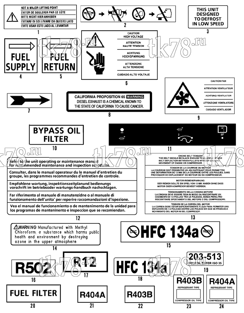 Каталог запчастей для Thermo King  NAMEPLATES